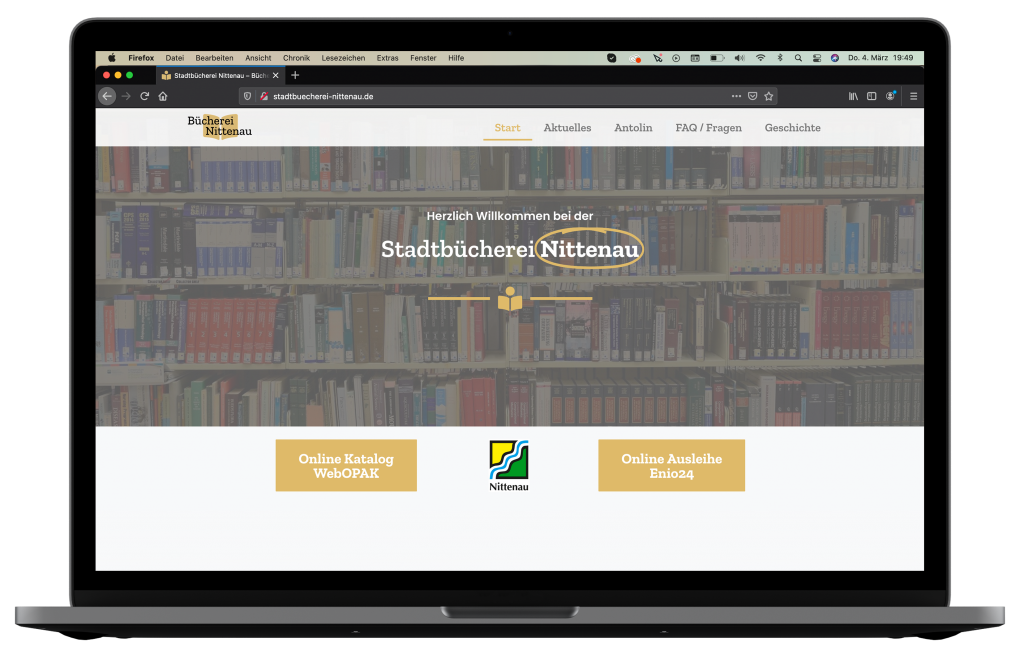 Bücherei Website